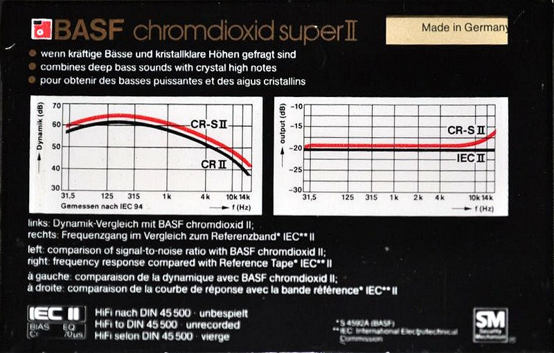 Compact Cassette: BASF  - Chromdioxid Super II 60