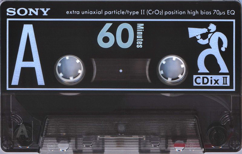 Compact Cassette Sony CDix II 60 Type II Chrome 1991 Japan
