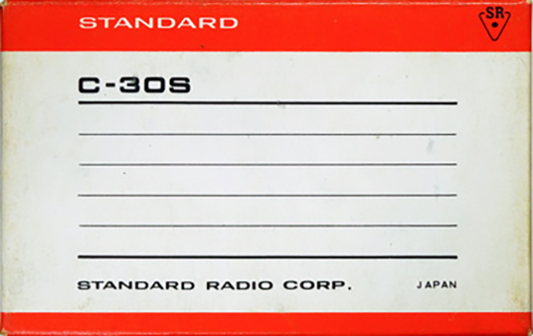Compact Cassette Standard 30 Demonstration Tape 1969 Japan