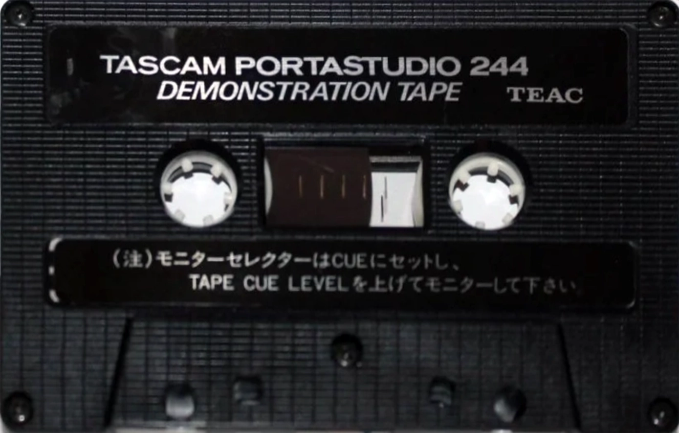 Compact Cassette Teac 90 "TASCAM Portastudio 244" Demonstration Tape 1982 Japan