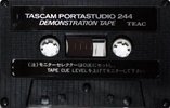Compact Cassette Teac 90 "TASCAM Portastudio 244" Demonstration Tape 1982 Japan
