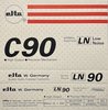 Compact Cassette Elta 90 "LN" Type I Normal 1992 Europe