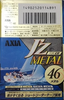 Compact Cassette AXIA J`z Metal 46 "JZMC 46" Type IV Metal 1995 Japan