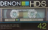 Compact Cassette Denon HD-S 42 Type II Chrome 1985 Japan