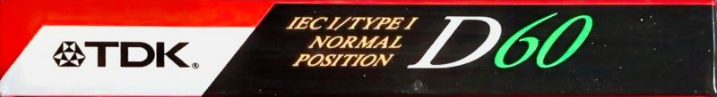 Compact Cassette TDK D 60 Type I Normal 1990 USA