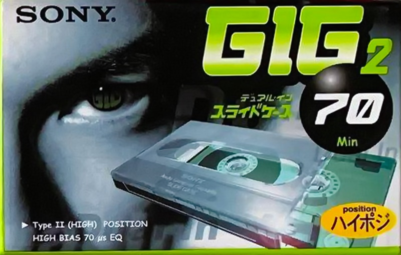 Compact Cassette Sony GIG-2 70 "C-70GIG2E" Type II Chrome 1999 Japan