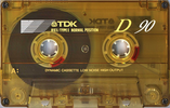 Compact Cassette TDK D 90 "D-90YEA Limited Edition Yellow" Type I Normal 1995 Europe