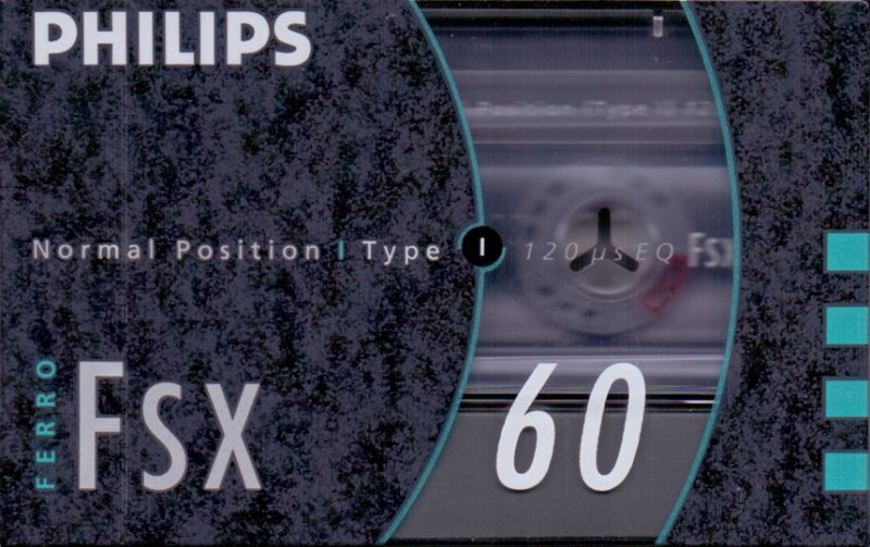 Compact Cassette Philips FSX 60 Type I Normal 1990 Europe