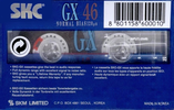 Compact Cassette SKC GX 46 Type I Normal 1995 Europe