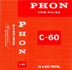 Compact Cassette Phon 60 Type I Normal 1976 Hong Kong