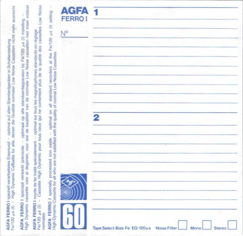 Compact Cassette: AGFA  - Ferro I 60