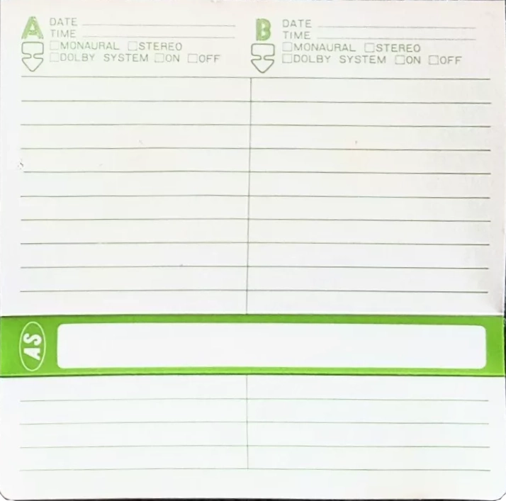 Compact Cassette AS cassette 90 "Dyna" Type I Normal 1982 Japan