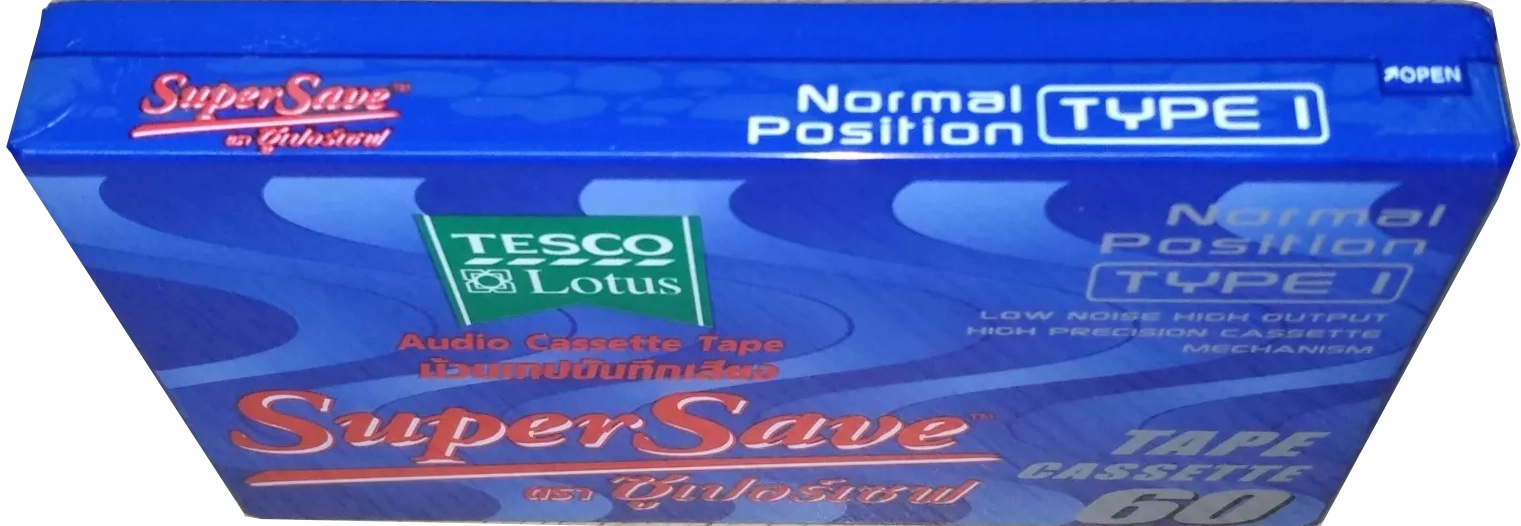 Compact Cassette Tesco 60 "Super Save" Type I Normal Thailand