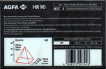 Compact Cassette AGFA HR 90 Type I Normal 1989 Europe