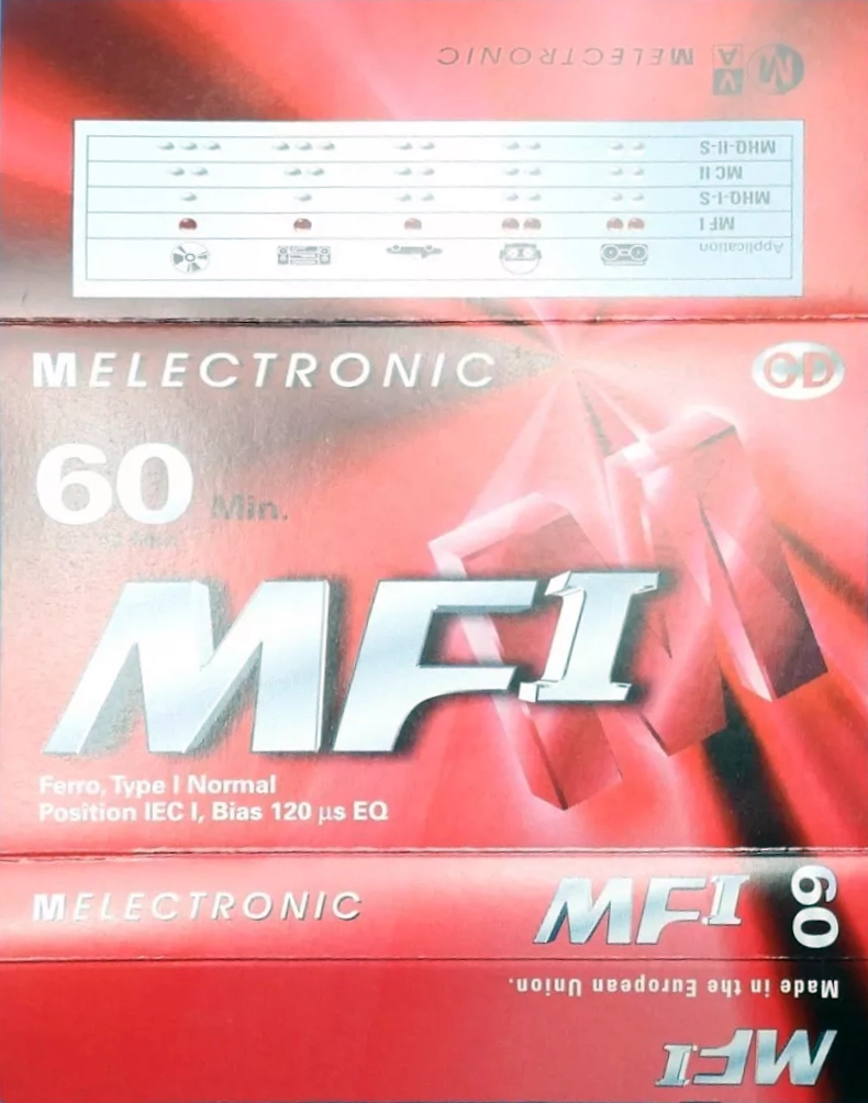 Compact Cassette Melectronic MF I 60 Type I Normal 1996 Switzerland