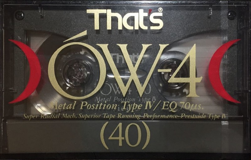 Compact Cassette Thats OW-4 40 Type IV Metal 1990 Japan