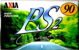 Compact Cassette AXIA PS-II / PS-2 90 "PS2K 90" Type II Chrome 1998 Japan