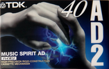 Compact Cassette TDK AD2 40 "AD2-40S" Type II Chrome 1997 Japan
