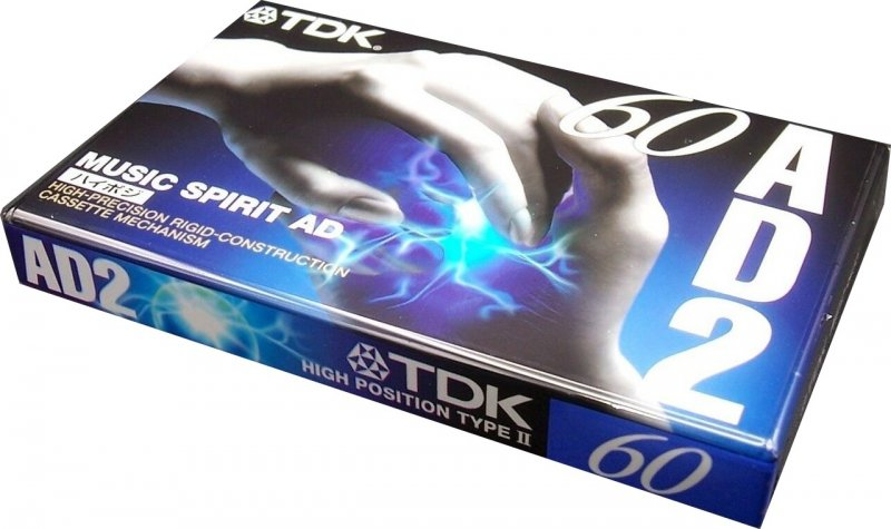 Compact Cassette TDK AD2 60 "AD2-60S" Type II Chrome 1997 Japan