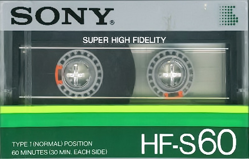 Compact Cassette Sony HF-S 60 Type I Normal 1985 Japan