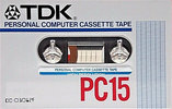 Compact Cassette TDK 15 "PC15" Computer Cassette 1983 USA