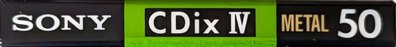 Compact Cassette Sony CDix IV 50 "CDIX4 50N" Type IV Metal 1990 Japan