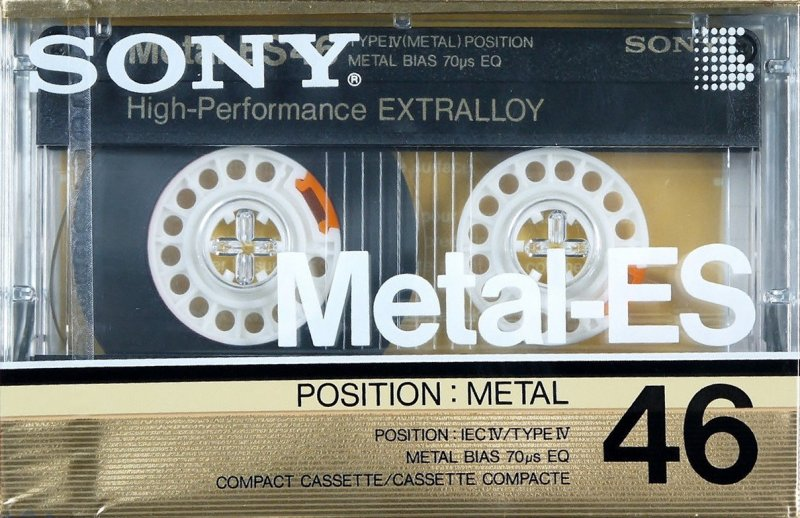 Compact Cassette Sony Metal-ES 46 Type IV Metal 1986 Europe