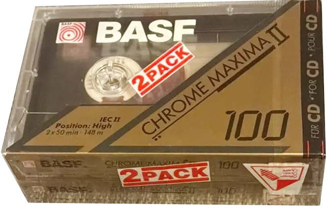 2 pack BASF Chrome Maxima II 100 Type II Chrome 1992 Europe