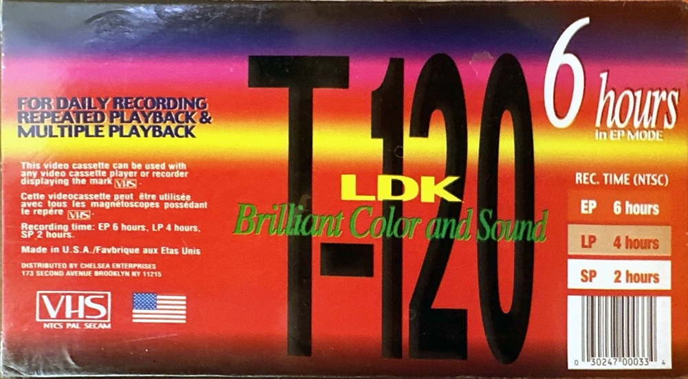 VHS, Video Home System LDK 120 Type I Normal North America
