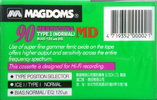 Compact Cassette Magdoms MD 90 Type I Normal Taiwan