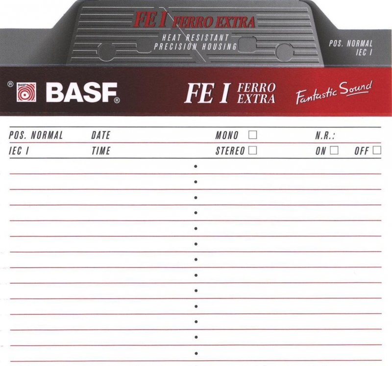 Compact Cassette: BASF  - FE I 100