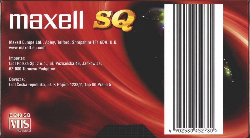 VHS, Video Home System Maxell SQ 240 Type I Normal 2004 Poland