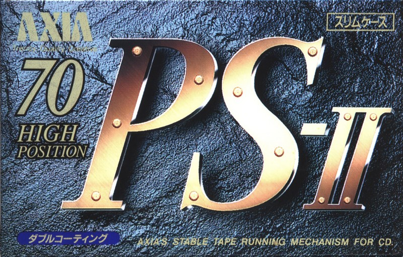 Compact Cassette AXIA PS-II / PS-2 70 "PS2 C 70" Type II Chrome 1992 Japan