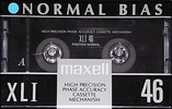 Compact Cassette Maxell XLI 46 Type I Normal 1992 North America