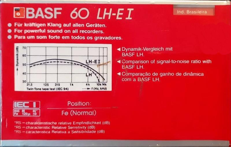 Compact Cassette BASF LH Extra I 60 Type I Normal 1985 Brazil