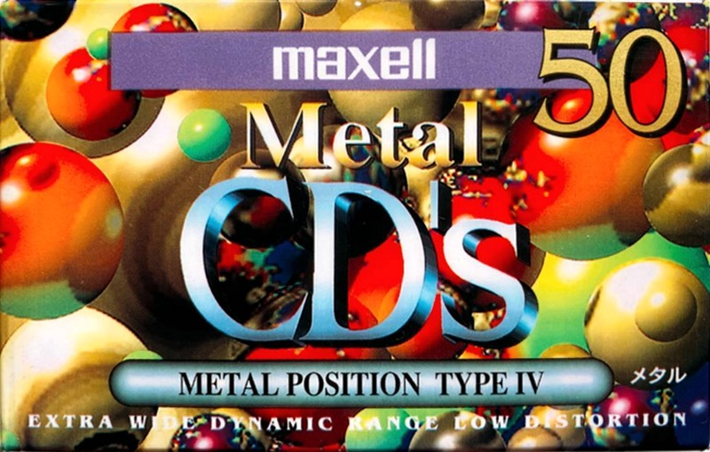 Compact Cassette Maxell Metal CD's 50 "MCDS-50G" Type IV Metal 1994 Japan