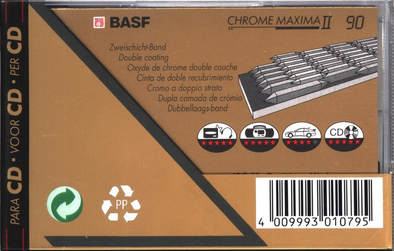 Compact Cassette: BASF  - Chrome Maxima II 90