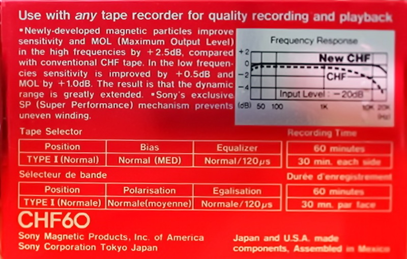 Compact Cassette: Sony  - CHF 60