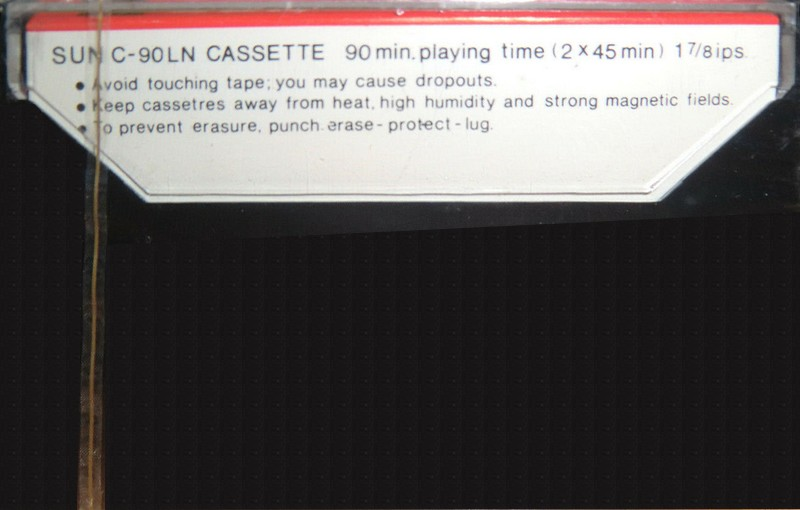 Compact Cassette Sun LN 90 Type I Normal 1972 Hong Kong