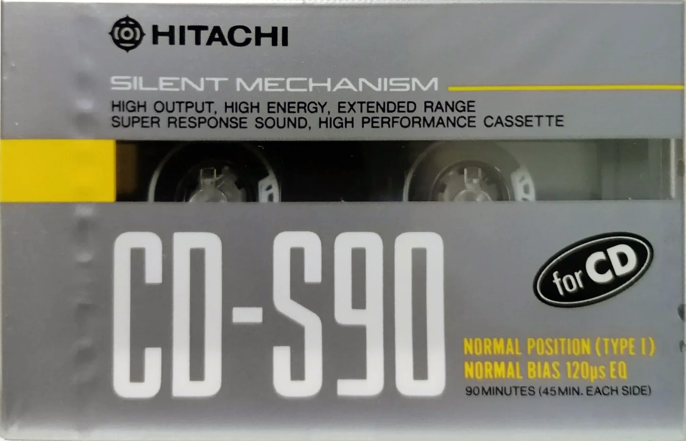 Compact Cassette Hitachi CD 90 "CD-S" Type I Normal 1988 Japan