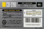Compact Cassette Hitachi CD 90 "CD-S" Type I Normal 1988 Japan