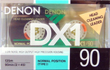 Compact Cassette Denon DX1 90 "DX1-90SE" Type I Normal 1992 North America