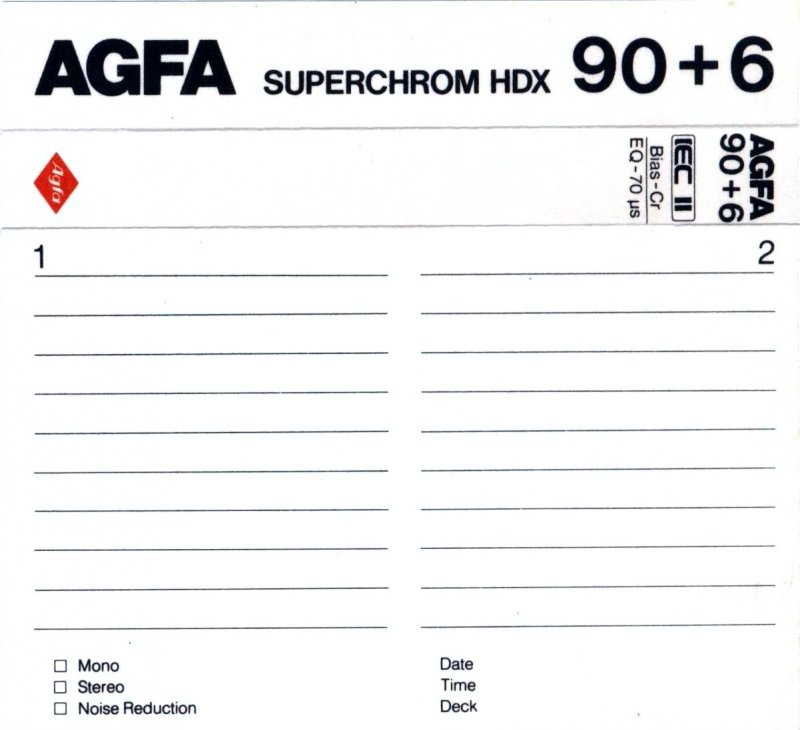 Compact Cassette: AGFA  - Superchrom HDX 90+6