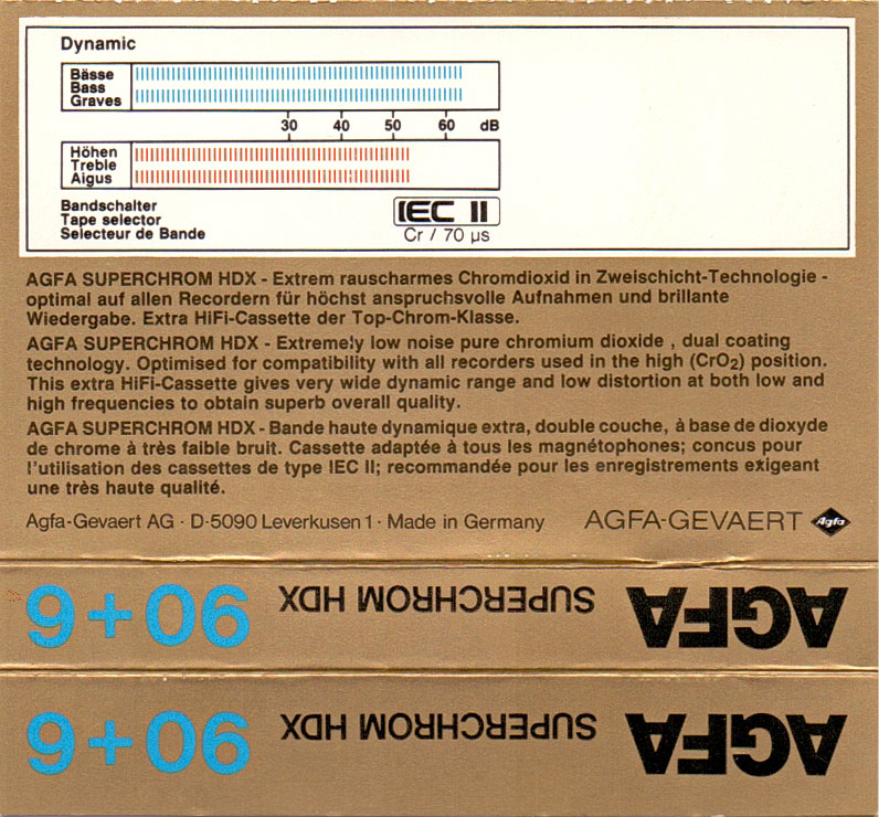 Compact Cassette: AGFA  - Superchrom HDX 90+6