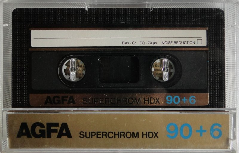 Compact Cassette AGFA Superchrom HDX 90+6 Type II Chrome 1985 Europe