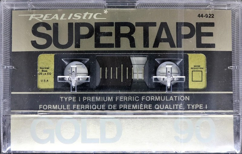 Compact Cassette: Radio Shack SUPERTAPE - Gold 90