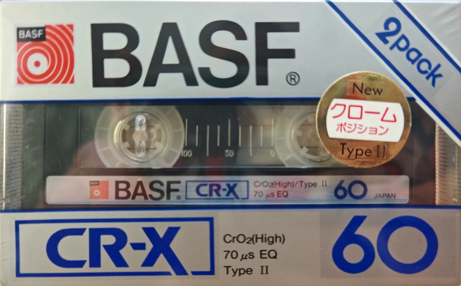 2 pack BASF CR-X 60 Type II Chrome 1982 Japan