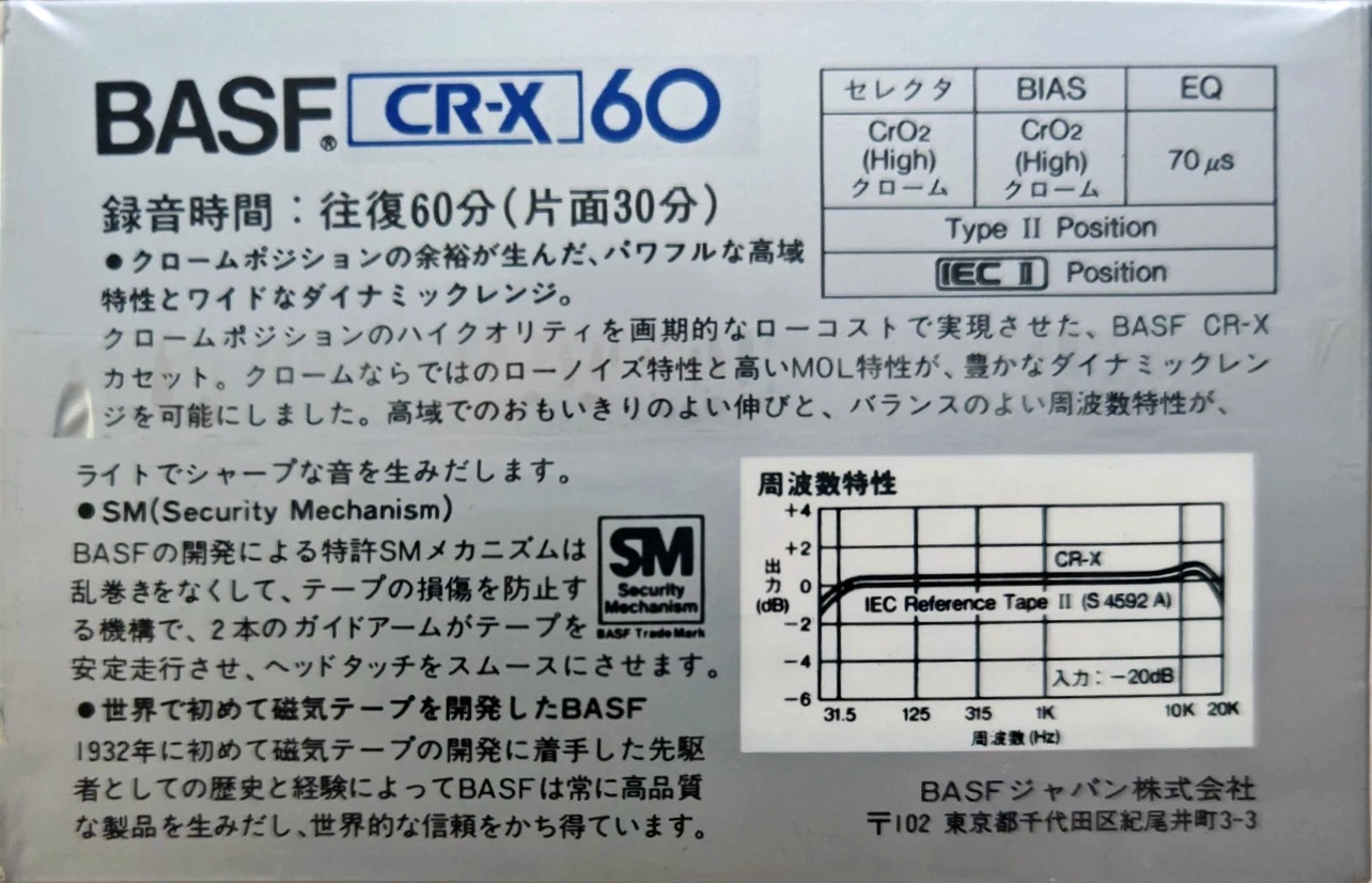 2 pack BASF CR-X 60 Type II Chrome 1982 Japan