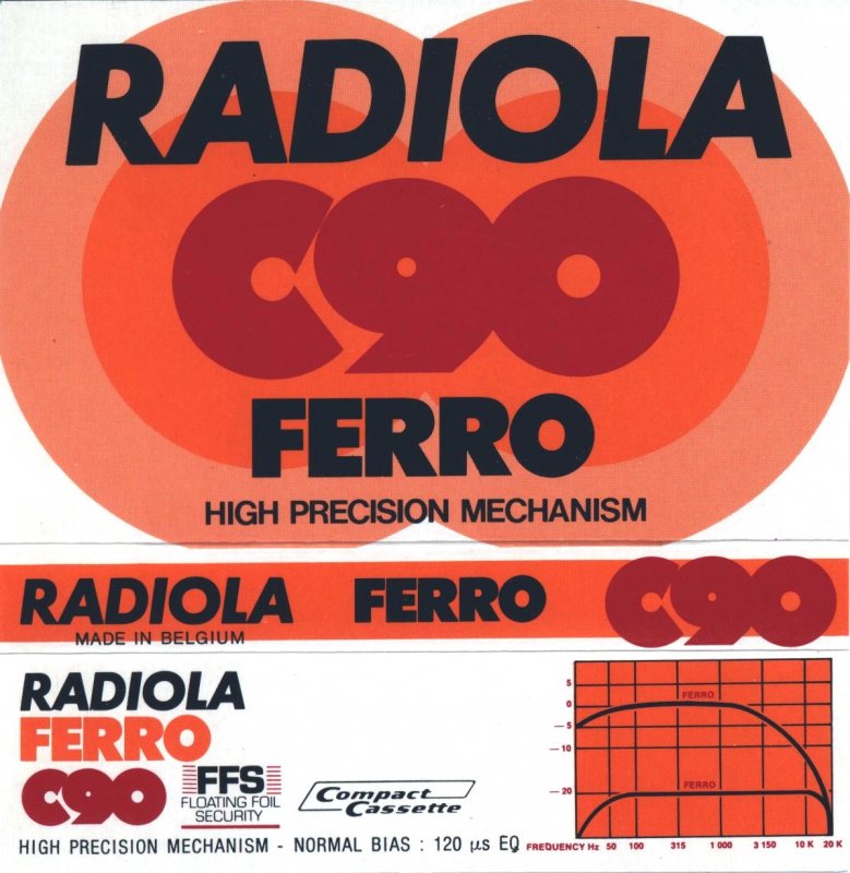 Compact Cassette Radiola Ferro 90 Type I Normal 1981 Europe