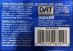 Digital Audio Tape Maxell 60 Type IV Metal 1989 USA